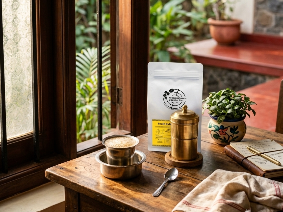 Traditional South Indian filter coffee from Wonderbean
